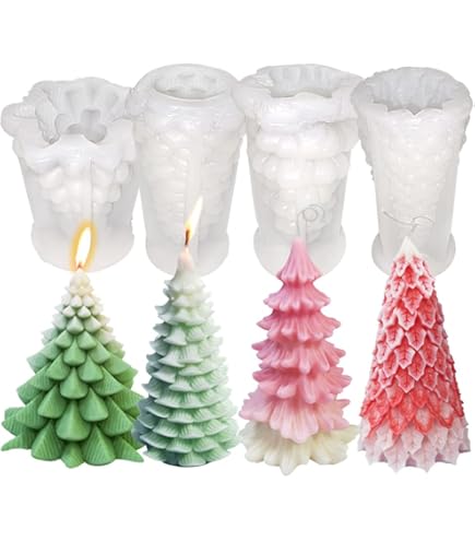 ⭐️キャンドル シリコンモールド 3D クリスマス型 UVレジン型 Amazon.co.jp: キャンドルモールド クリスマス クリスマスツリー