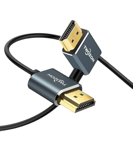 thumbnail image 2 of Seadream Short Ultra Slim Micro HDMI To HDMI Cable Adapter 4K 60Hz Ethernet Audio Return HDR HDMI 2.0 Cable Black 1.64Feet 2 of 12