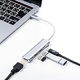 サンワダイレクト USB Type-Cハブ HDMI出力 4K/30Hz USB2ポート 60W PD充電 アルミ シルバー 400-HUB086S