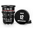 MEKE 12mm T2.5 Super 35 Prime Manual Focus Cinema Lens for EF Mount Cinema Camera Compatible with C200 C300 II RED Komodo, BMPCC 6K Z CAM E2-S6 BMPCC6K Pro