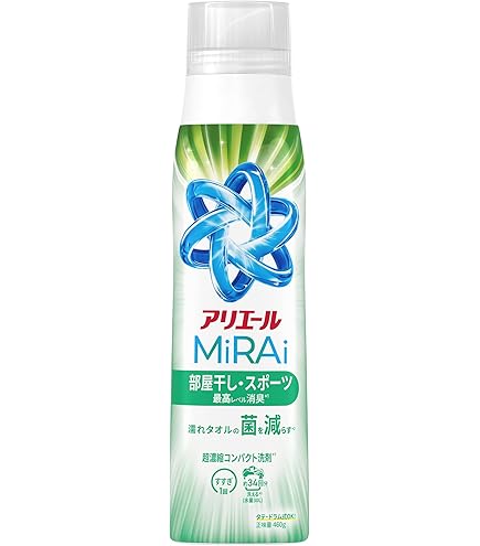 Amazon | アリエール 洗濯洗剤 MiRAi 漂白剤級の消臭プラス* 本体 340g