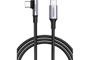 UGREEN USB C ケーブル L字 100W USB Type-C iPhone 充電ケーブル L型 PD/PPS 急速充電 データ転送 タイプ C to Cコード 高耐久性 iPhone 17/16/15シリーズ、MacBook/iPad/G
