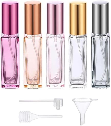 Amazon.co.jp: 香水 アトマイザー 10ml 5個入り ミニ香水ボトル ガラス