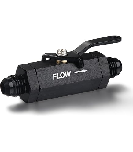 thumbnail image 2 of ADLERSPEED AN10 Black Aluminum Shut Off Valve Fitting - 10AN, US Stock 2 of 3