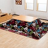 【こたつ 105cm幅 長方形 テーブル こたつ布団 掛け敷き セット】保温性◎ふわふわフランネル布団(色：ブラウン)＆家具調こたつテーブル(色：ナチュラル)_3点セット