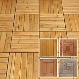 ウッドデッキパネル【Bタイプ】【ナチュラル】81枚セット