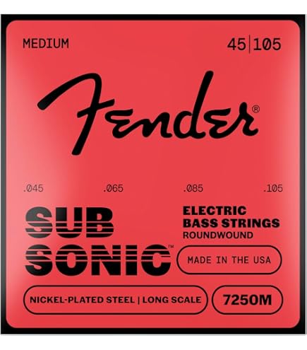 Amazon.co.jp: Fender フェンダー エレキベース弦 SubSonic™ 9120M