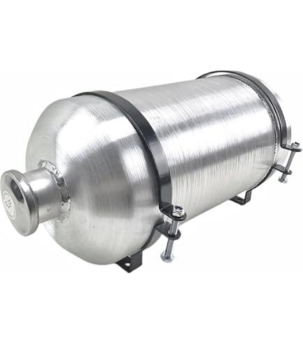 JSD 7 Gallon Round Aluminum Gas Tank – 8x33 End Fill With Fuel Gauge – 1/4 NPT Outlet