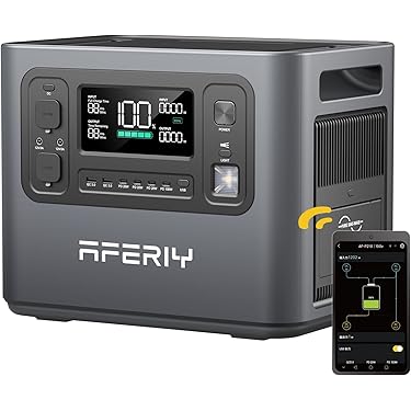 新品❤️大容量ポータブル電源 1200W高出力 最大2400W 1000Wh✨ AFERIY ポータブル電源 大容量 2048Wh 高出力 2400W, キャンプ