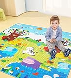 (ヘラサ)Herasa　ベビー プレイマット　フロアマット　遊びマット　かわいい　ビーチマット　折りたたみ (L)