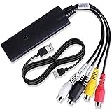 ビデオキャプチャー パソコン USB2.0 gv-usb2 RCA for PAL or NTSC dvd パソコンダビング ビデオ/ゲーム機/パソコン 取り込み アナログ音源 デジタル化 延長ケーブル付き