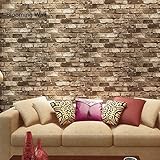Blooming壁: 3d Faux素朴なTuscanレンガ壁パターン壁紙ロールforリビング寝室、20.8 in * 32.8 Ft = 57平方フィート 20.5" x 396"=57 Sq. F