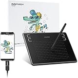 HUION ペンタブレット ペンタブ H430P 4.8×3インチ Windows Mac Android Chrome OS 88.0以上に対応 充電不要ペン 4096レベル筆圧 OTGアダプター付き 初心者向け イラスト入門用 osuゲーム用