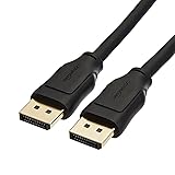 Amazonベーシック コンポジットケーブル 8Kディスプレイポートケーブル 1.4規格 HDR対応 8K@60Hz 4K@120Hz 1.8m ブラック