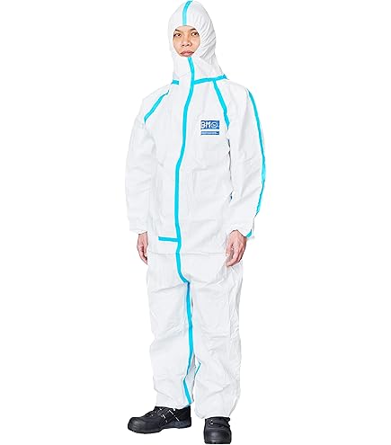 シゲマツ 使い捨て化学防護服 MC3000 M、Ｌサイズ 各２セット Amazon | シゲマツ(重松製作所) 使い捨て化学防護服 MC3000-L