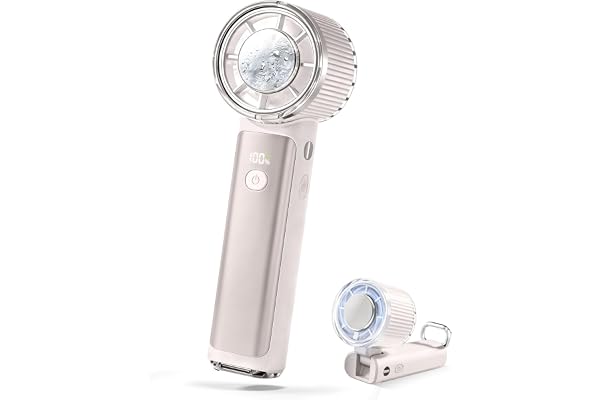 CICIBELLA ハンディファン 【2026革新モデル・-26℃瞬間冷却】 折りたたみ 強力 ハンディ ファン 冷却プレート 90°角度調整 静音 手持ち扇風機 100段階風力調節 小型 手持ち 卓上 首掛け※ストラップ別売り 4WAY 7枚羽根 USB-C充電式 長時間持続 LED残量表示 軽量 カラビナ 熱中症対策 暑さ対策 アウトドア スポーツ観戦 花火大会（CICILIFEシリーズ）
