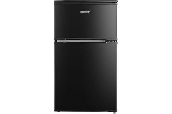 COMFEE' 冷蔵庫 90L インバーター 省エネ 2ドア 右開き ブラック RCD90BL1JP(E) 耐熱天板