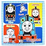 トーマス　ハンカチ ふちブルーチェック　5キャラ
