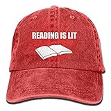 大人 デニム キャップ読書 いい アイディア 英字 プリント 今季最新 ダンスの帽子 ハット 軽量 紫外線対策 日よけ 小顔効果 プリント付き 無地 レッド