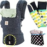 ベビーウエストベルト付エルゴベビー 抱っこ紐 オリジナル/ミントドット 【正規品2年間保証-SG認定付】本体＋パッド２個+収納ポーチ付 ERGO Baby