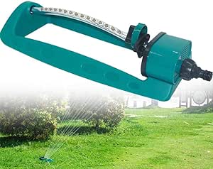 Amazon Co Jp 庭の振動のスプリンクラー 調整可能な水のスプレー範囲 芝生の植物の温室の大面積用の軽量スプリンクラー スポーツ アウトドア