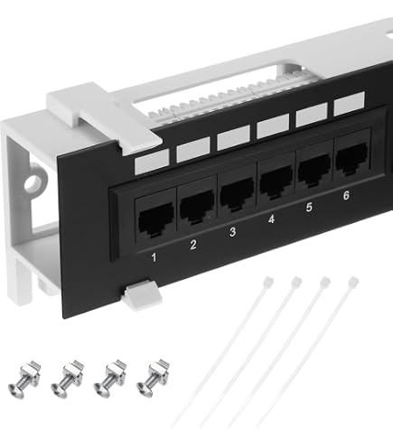 Amazon.co.jp: 日本製線 パッチパネル枠 1U24ポート（ケーブル固定枠付