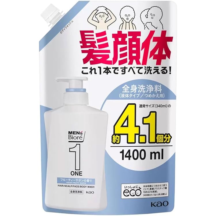 Amazon | メンズビオレONE オールインワン全身洗浄料 清潔感のある