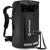 Earth Pak Waterproof Backpack: 35L / 55L / 85L Heavy Duty Roll-Top Closure with Easy Access Front-Zippered Pocket and Cushion