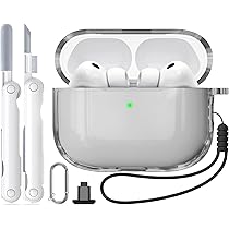 Amazon | Inesore for AirPods Pro3 ケース クリア (2025) シリカゲル