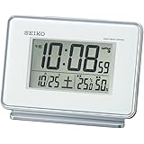セイコークロック(Seiko Clock) セイコー クロック 目覚まし時計 電波 デジタル 2チャンネル アラーム カレンダー 温度 湿度 表示 白 SQ767W SEIKO