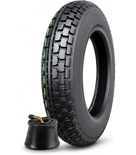 バイク Unilli 4.00-19 ビンテージタイヤ リムバンド チューブ セット