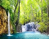 bzdhwwh 3d壁紙HD Waterfall景色画像壁ペーパー3 D座って部屋の壁紙寝室テレビ設定壁の3 D 6938154960892