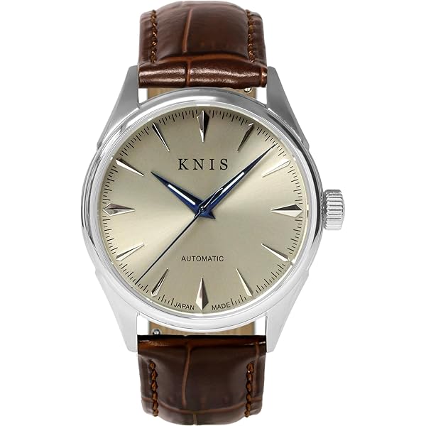 自動巻き 腕時計 ホワイト文字盤 ブラウンレザー Amazon | KNIS ニス 日本製 自動巻き 腕時計 メンズ サファイアガラス