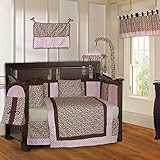 BabyFad Leopardピンク10ピースベビーベッド寝具セット