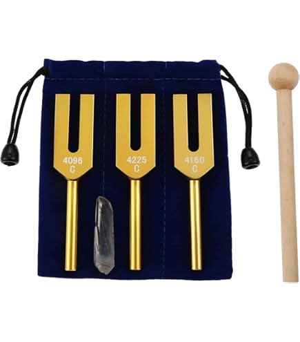 Amazon | heizi クリスタルチューナー 音叉 9本 水晶 付き セット