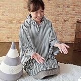 数量限定！ DORACOフードつき 授乳ケープ 限定カラー 助産師が提案 360度安心のポンチョ型授乳ケープ (ボーダーネイビー)