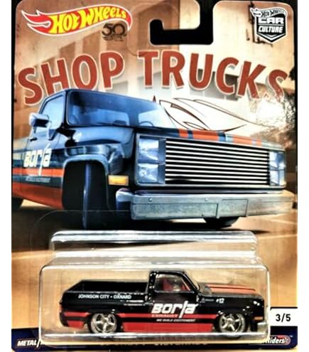 Amazon | Hot Wheels 80s, RED '83 CHEVY SILVERADO 3/10 50TH