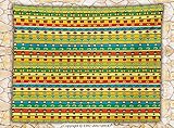 Striped Fleece Throw Blanket Decorキッズ子供部屋子ベビーPlayroom Backdrop with Joyful正方形三角形抽象イメージThrowマルチ 78.7W