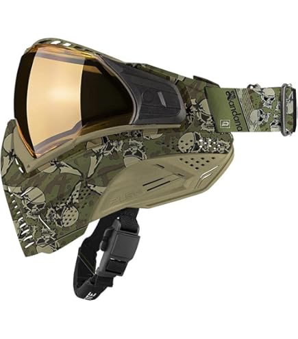 Amazon.co.jp: Push Unite ペイントボールゴーグル マスク、クワッド