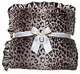 Max Daniel マックスダニエル フリル ブランケット アニマル 183×152cm (ジャガー/グレイ)