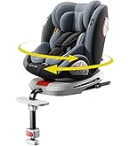 Amazon | HZDMJ チャイルドシート 360度 回転式 ISOFIX対応 成長に