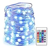 AMIR ストリングスライト フェアリーライト 5メートル 16.4Ft 50LEDs 13種発光モード ミニ電球グローブイル イルミネーションライト クリアボールタイプフェアリーライト 室内外デコレ