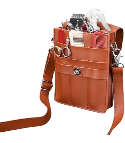 Amazon | CAMOAR 本革 シザーケース 大容量 9丁 ハサミ収納 美容師