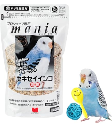 Amazon | 黒 瀬ペットフード マニ ア man ia セキセイインコ 1L 1個 餌