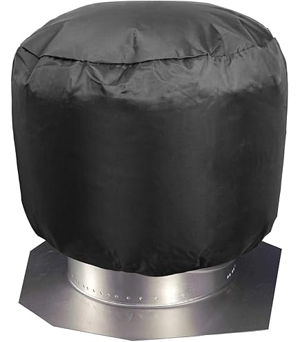 Turbine Roof Vent Cover – Heavy-Duty 1680D Oxford Fabric Protector, Waterproof & Windproof, Adjustable Drawstring, Fits 12" X 17.5" Turbines (S Size)