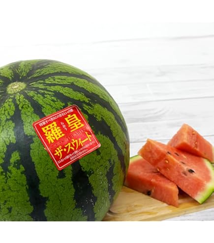 Amazon.co.jp: 羅皇 約7キロ～ 羅皇ザ・スウィート 大玉すいか 熊本産