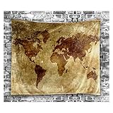 yguiiワールドマップタペストリーヴィンテージWanderlust装飾Mageの古いマップで1720s NostalgicスタイルアートHistorical Atlas Decor 150200 c