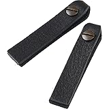 日本紐釦貿易 NBK 本革 ファスナー引き手パーツ スクエア型 ネジ式カシメ付き 約10mm×48mm 黒 LSS-B