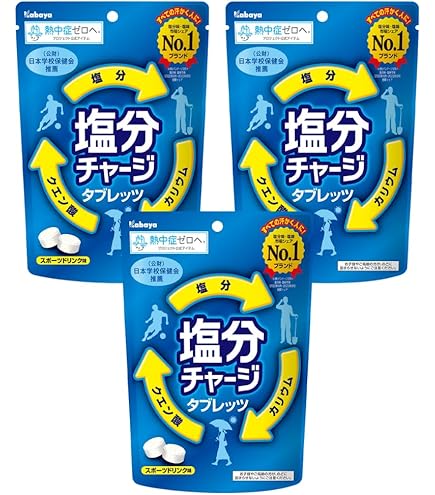 Amazon.co.jp: カバヤ 塩分チャージタブレッツ シークワーサー味 81g×2