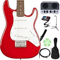 Amazon | Squier by Fender Mini Stratocaster 小学生 1年生から